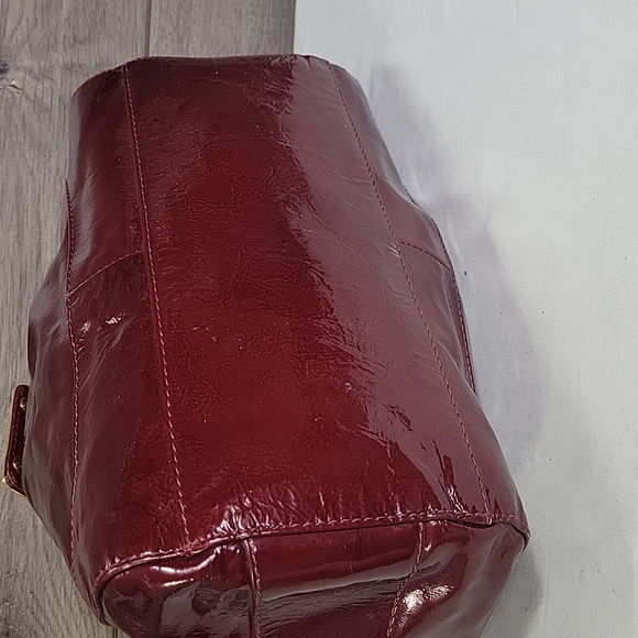 Blumarine Burgundy Patent Leather Crossbody Handbag - Picture 6 of 12